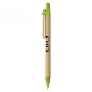 stylo en carton et bois pour communiquer vert