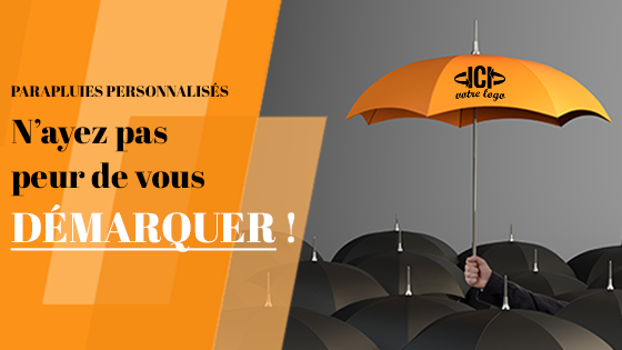 parapluie personnalisé pour communication par temps de pluie